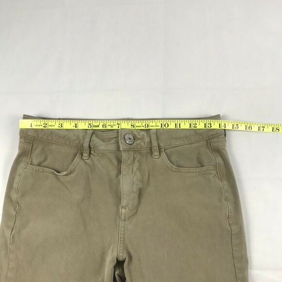 American Eagle Super Super Stretch X4 Womens Tan Hi-Rise Pants Jeggings Sz 4 Reg - Picture 4 of 12